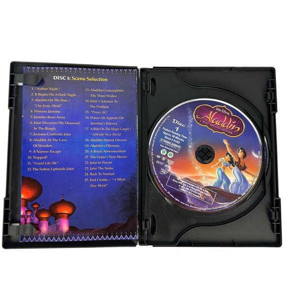 Walt Disney Aladdin 2-Disc Special Edition Platinum 2004 DVD Animated Musical - Picture 3 of 8
